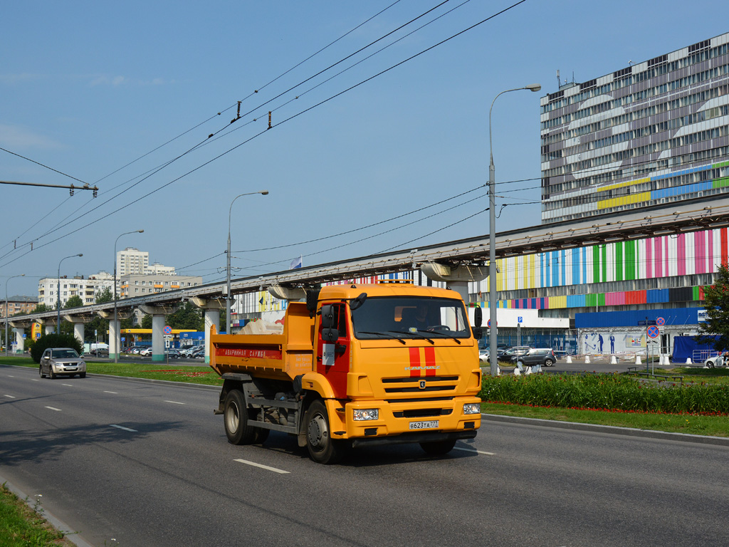 Самосвал аварийной службы КамАЗ-43255 #В 623 ТА 777. Москва, улица Академика Королёва