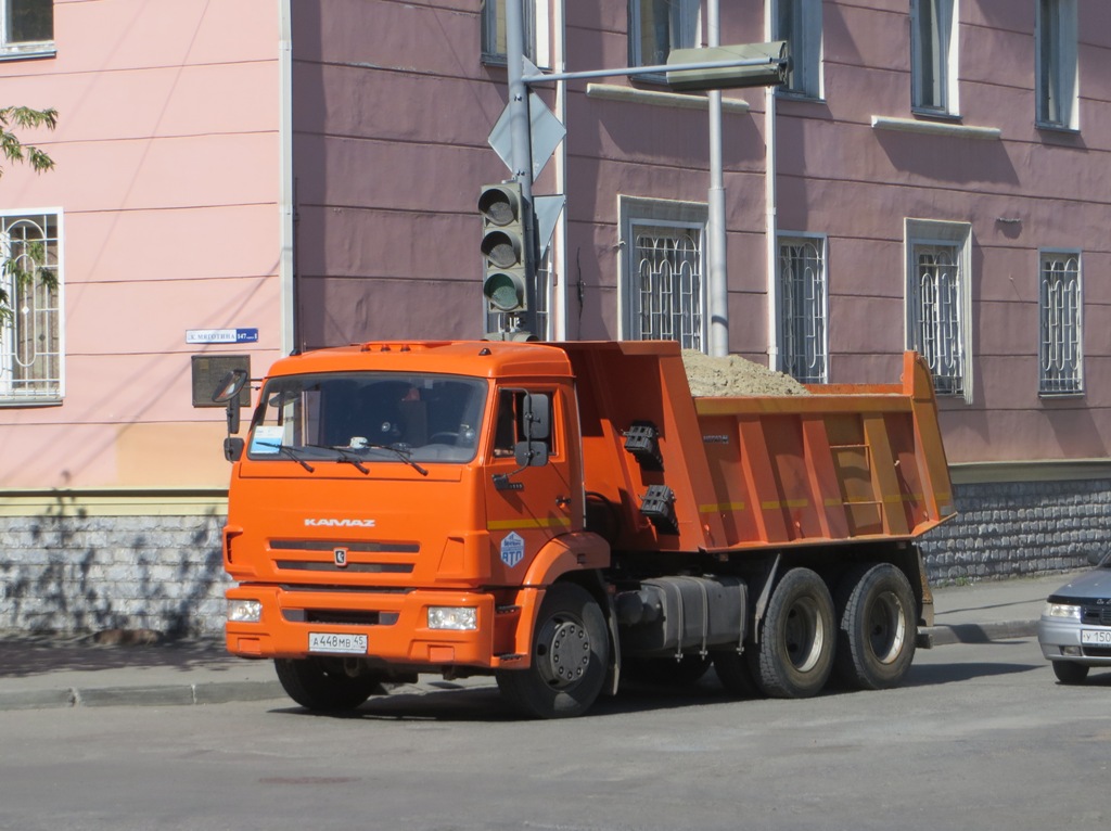 Самосвал КамАЗ-45147 #А 448 МВ 45. Курган, улица Ленина