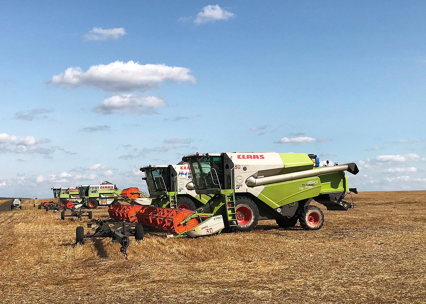 Зерноуборочный комбайн Claas Tucano 450 # 9733 ЕС 31. Курская область, Касторенский район