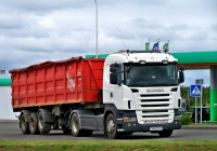 Седельный тягач Scania  #АЕ 2177-6. Могилёвская область, Климовичский район, АЗС №48