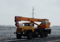 Автокран КС-45721 "Челябинец" на шасси Урал-4320-40 # О 669 СМ 31. Белгородская область, Вейделевский район, автодорога Р-187 "Новый Оскол - Ровеньки"