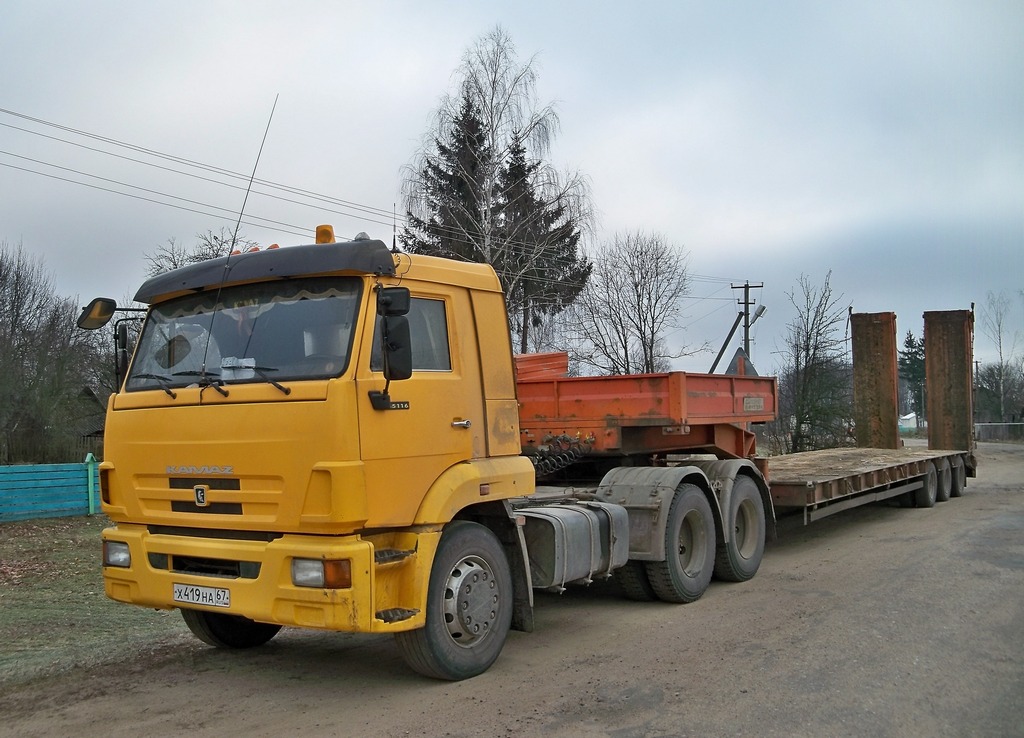 КамАЗ-65116 #Х 419 НА 67. Россия, Смоленская область, Ершицкий район, Корсики