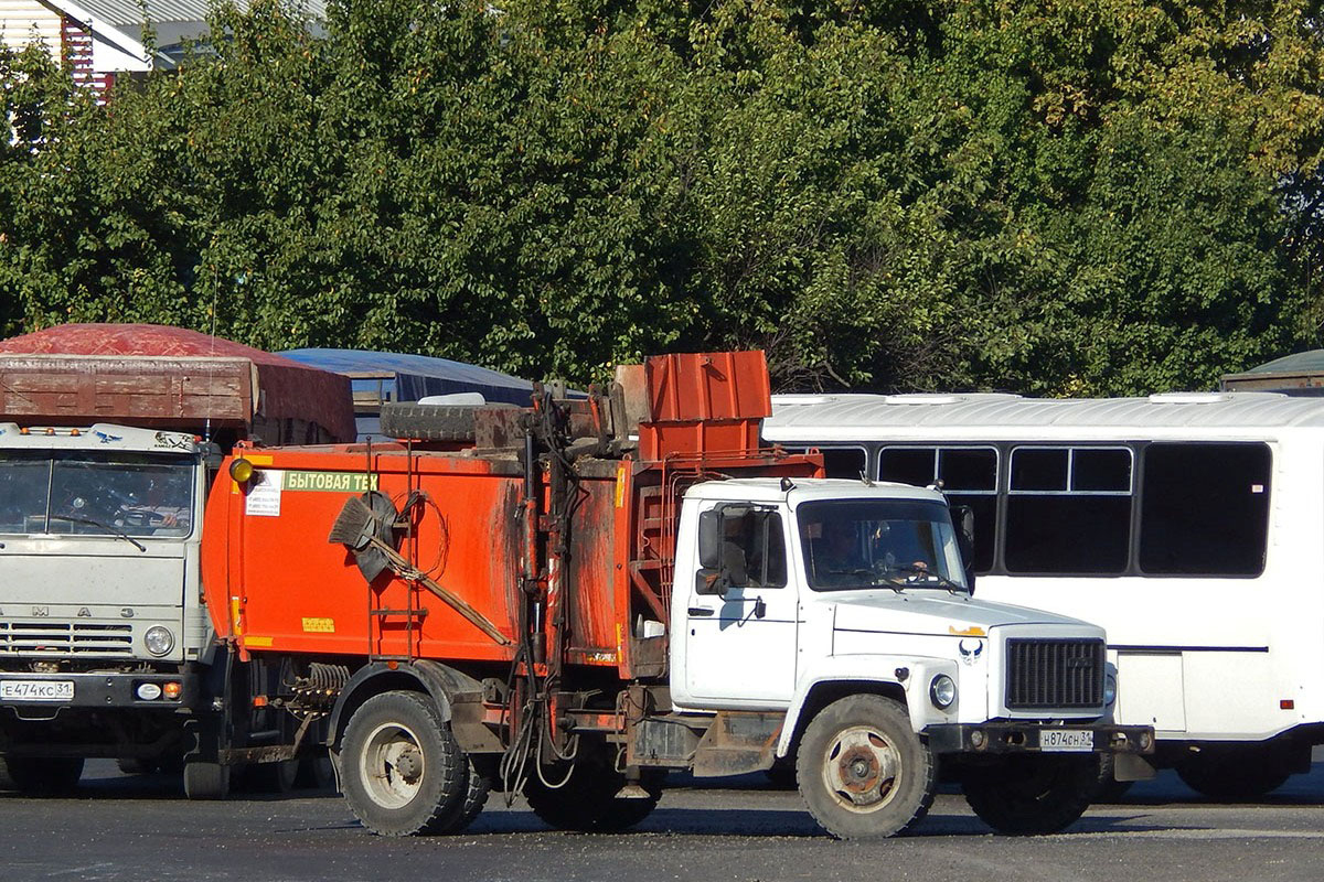 Мусоровоз КО-440-2 на шасси ГАЗ-3309  # Н 874 СН 31. Белгородская область, г. Алексеевка, ул. Тимирязева