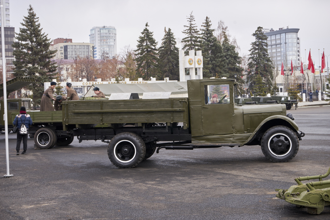 Грузовой автомобиль ЗиС-5. г. Самара, площадь Куйбышева