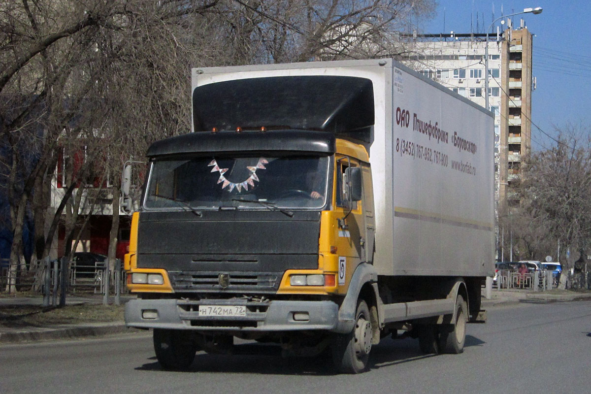 Фургон 38781B на шасси КамАЗ-4308 #Н 742 МА 72 . Тюмень, Профсоюзная улица
