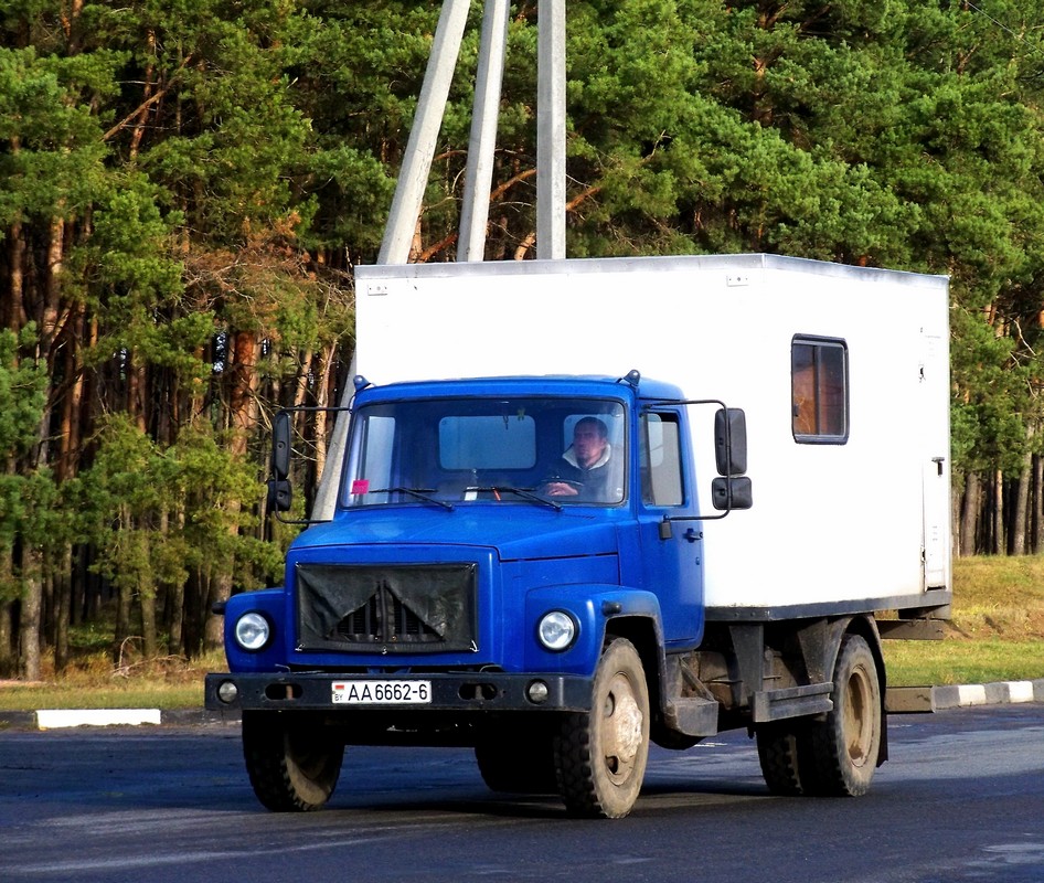 Автомастерская АФМ-3309 "Любава" на шасси ГАЗ-3309 #АА 6662-6. Беларусь, Могилёвская область, Костюковичи