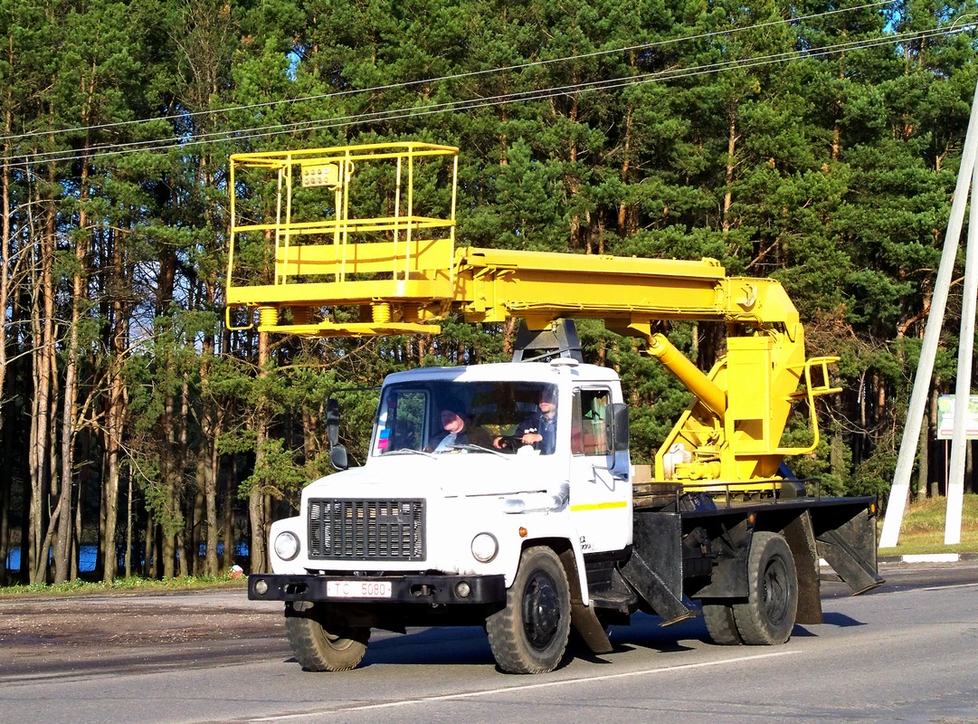 Автогидроподъемник АПТ-18.02 на шасси ГАЗ-3309 #ТС 5080. Беларусь, Могилёвская область, Костюковичи