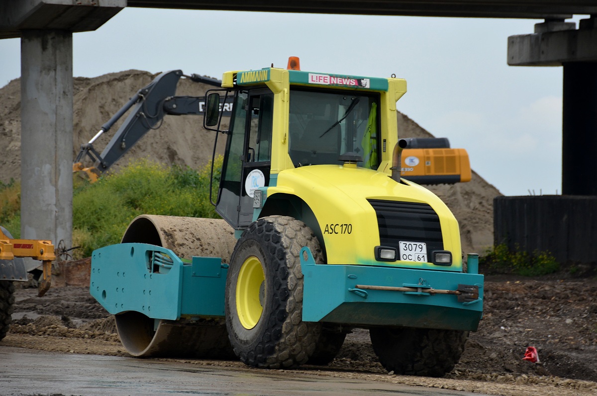 Каток Ammann ASC 170# 3079 ОС 61. Ростовская область, трасса М-23, Мясниковский район