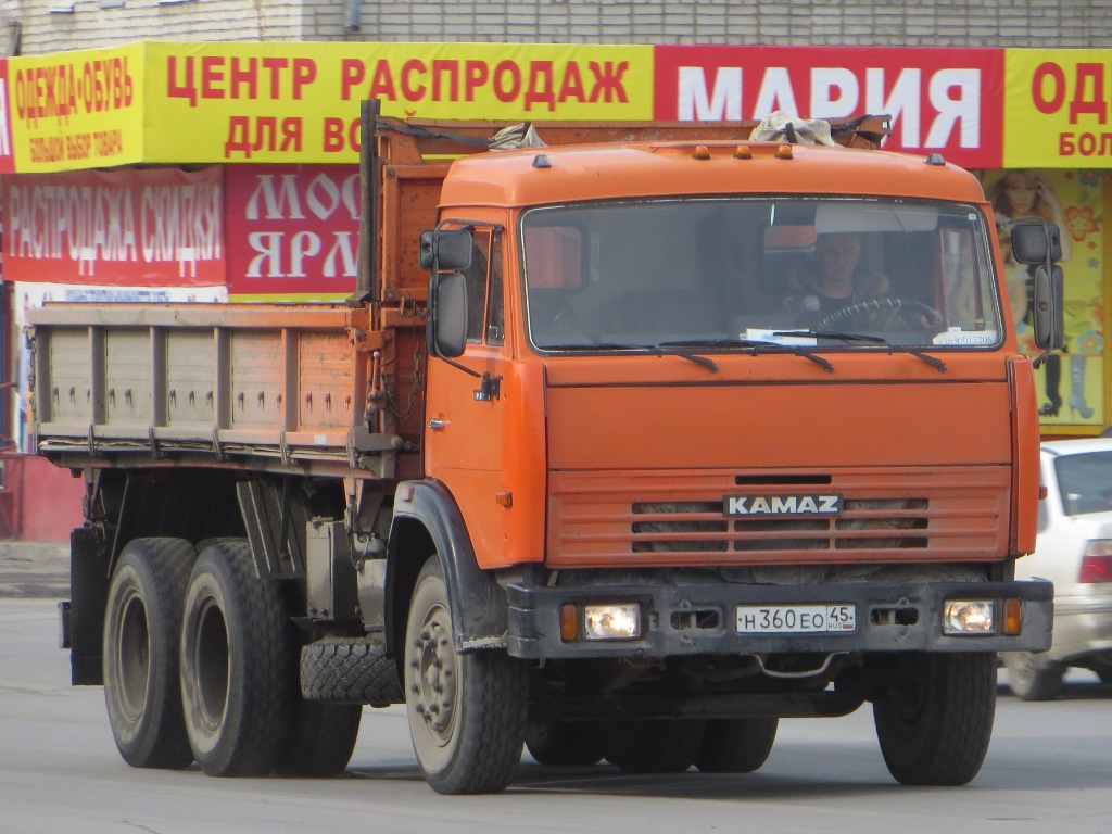 Самосвал КамАЗ-45143 #Н 360 ЕО 45. Курган, Станционная улица