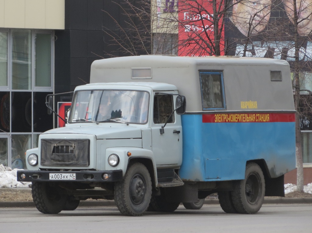 Электроизмерительная станция ППУ-1 на шасси ГАЗ-3307 #А 003 КК 45. Курган, улица Ленина