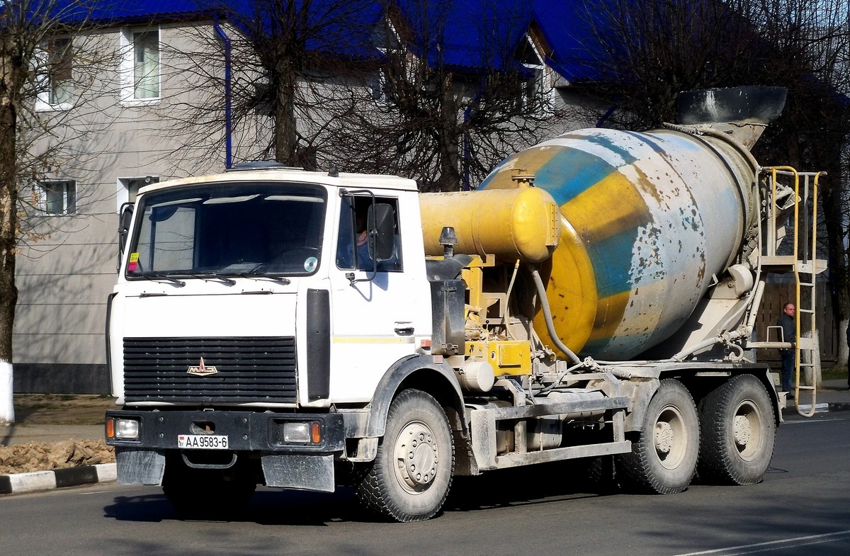 Автобетоносмеситель на шасси МАЗ-6303 #АА 9583-6. Беларусь, Могилёвская область, Кричев