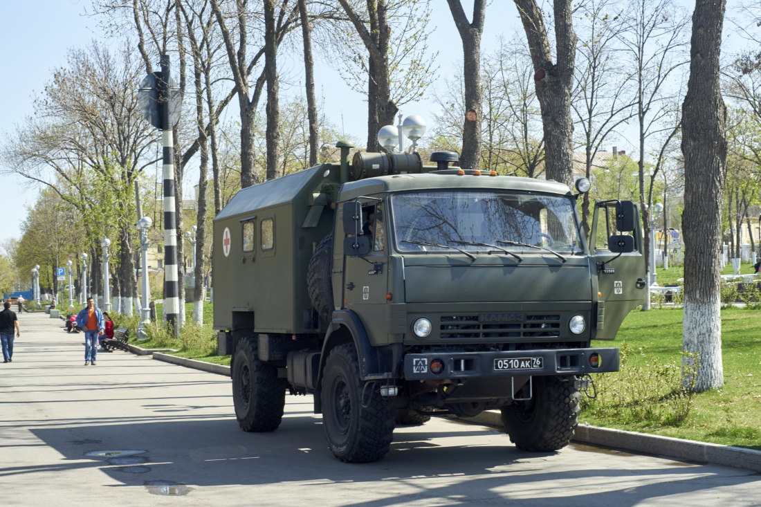Автомобиль санитарный АС-4350 на шасси КамАЗ-43501 #0510 АК 76. г. Самара, набережная реки Волги