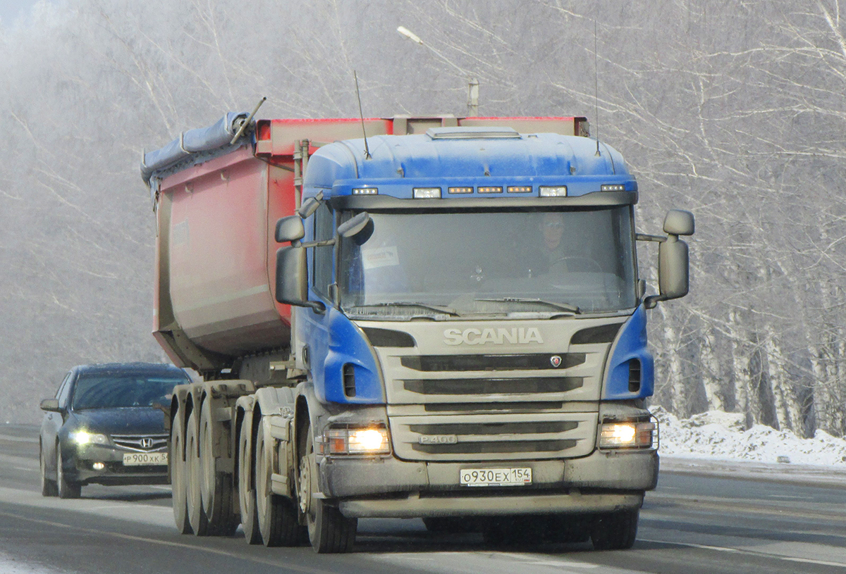 Седельный тягач Scania P400 #О 930 ЕХ 154. Новосибирская область, Бердск, Барнаульская улица