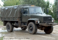 Грузовик ГАЗ-3308. Гос. № 2435 НК 50. Московская обл. пгт. Бронницы. Полигон 21-НИИ МО РФ.