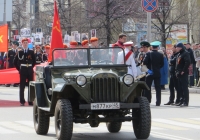 Военный автомобиль ГАЗ-67Б #М 877 КР 45. Курган, улица Ленина