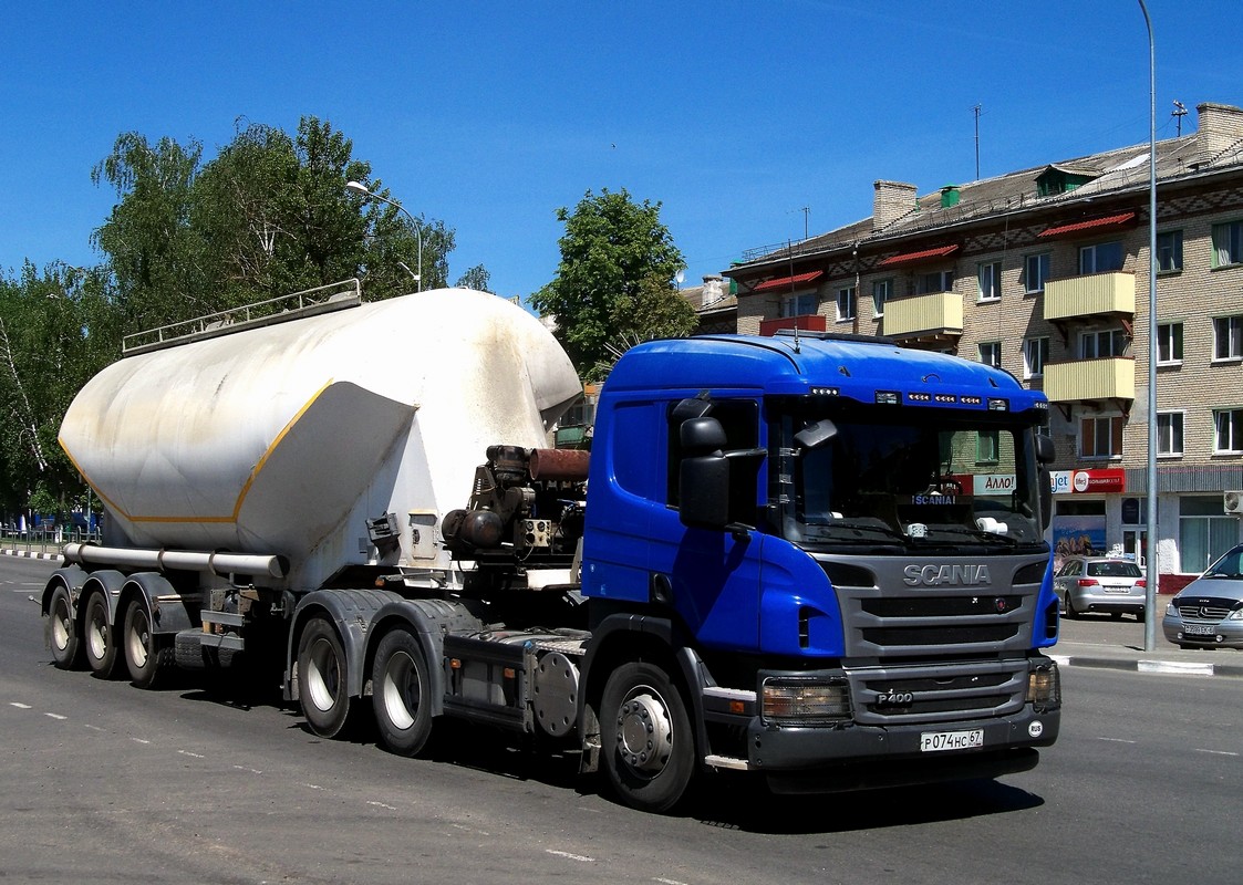 Седельный тягач Scania #Р 074 НС 67. Беларусь, Могилёвская область, Кричев