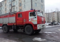 Пожарный автомобиль АЦ-3,0-40 (4350) на шасси КамАЗ-43502 #В 531 УК 47. Ленинградская область, Всеволожский район, Свердлово