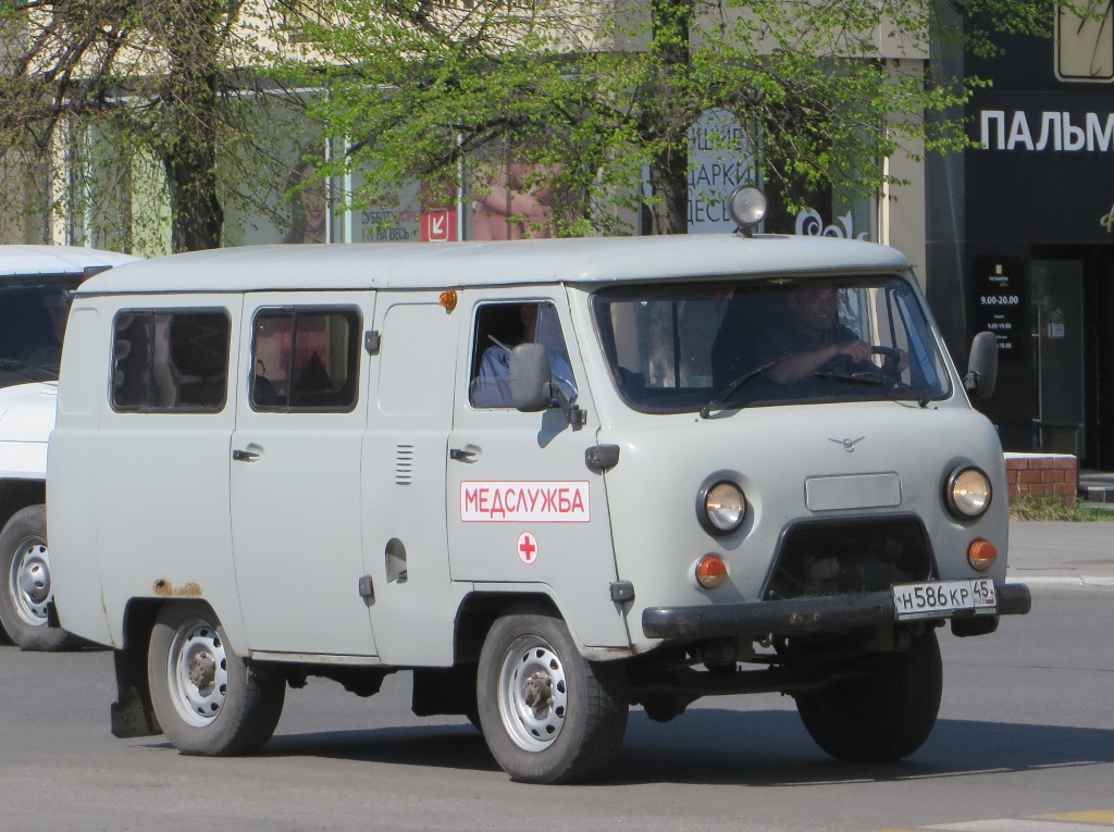 Санитарный автомобиль УАЗ-396295 #Н 586 КР 45. Курган, улица Куйбышева 