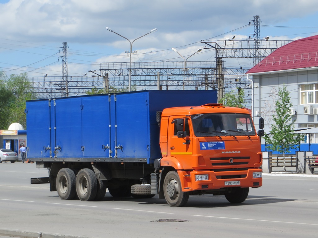  Контейнеровоз 780530 на шасси КамАЗ-65115 #Р 883 МЕ 45. Курган, Станционная улица