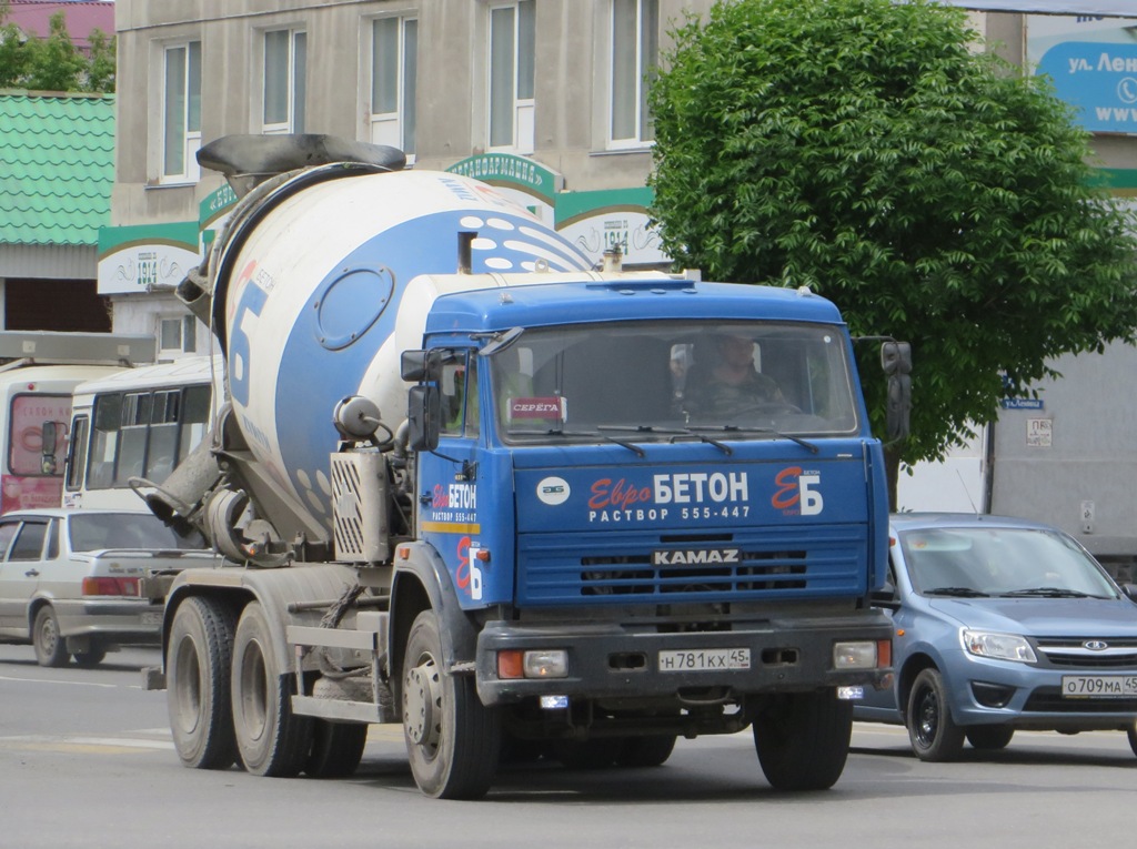 Бетоносмеситель 58147А на шасси КамАЗ-65115 #Н 781 КХ 45. Курган, улица Куйбышева