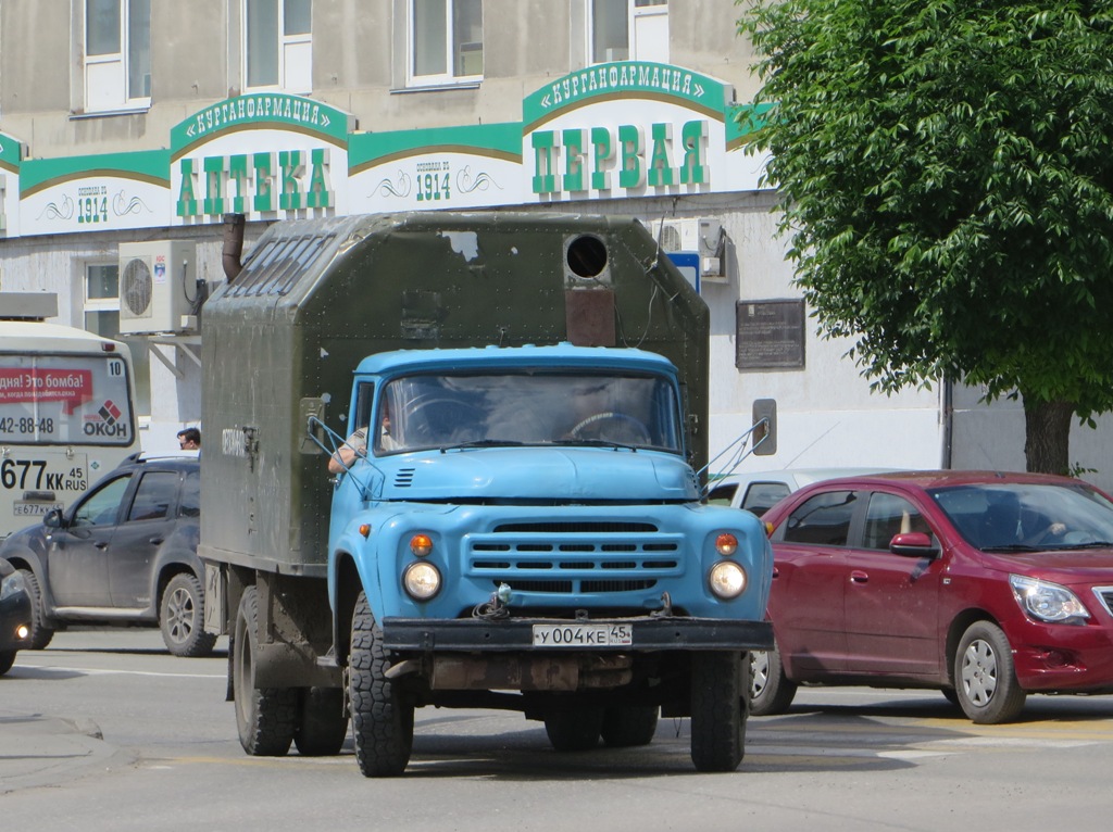 Аварийно-ремонтная машина водоканала на шасси ЗиЛ-431412 #У 004 КЕ 45. Курган, улица Ленина