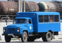 Вахтовый автобус ТС-3966 на шасси ГАЗ-53-12 #А 935 ВН 45. Курган, Станционная улица