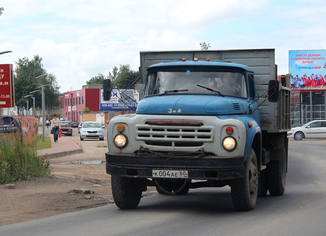 Самосвал ЗиЛ-ММЗ-45021 на шасси ЗиЛ-495850 #К 004 АЕ 60. Псков, Алмазная улица