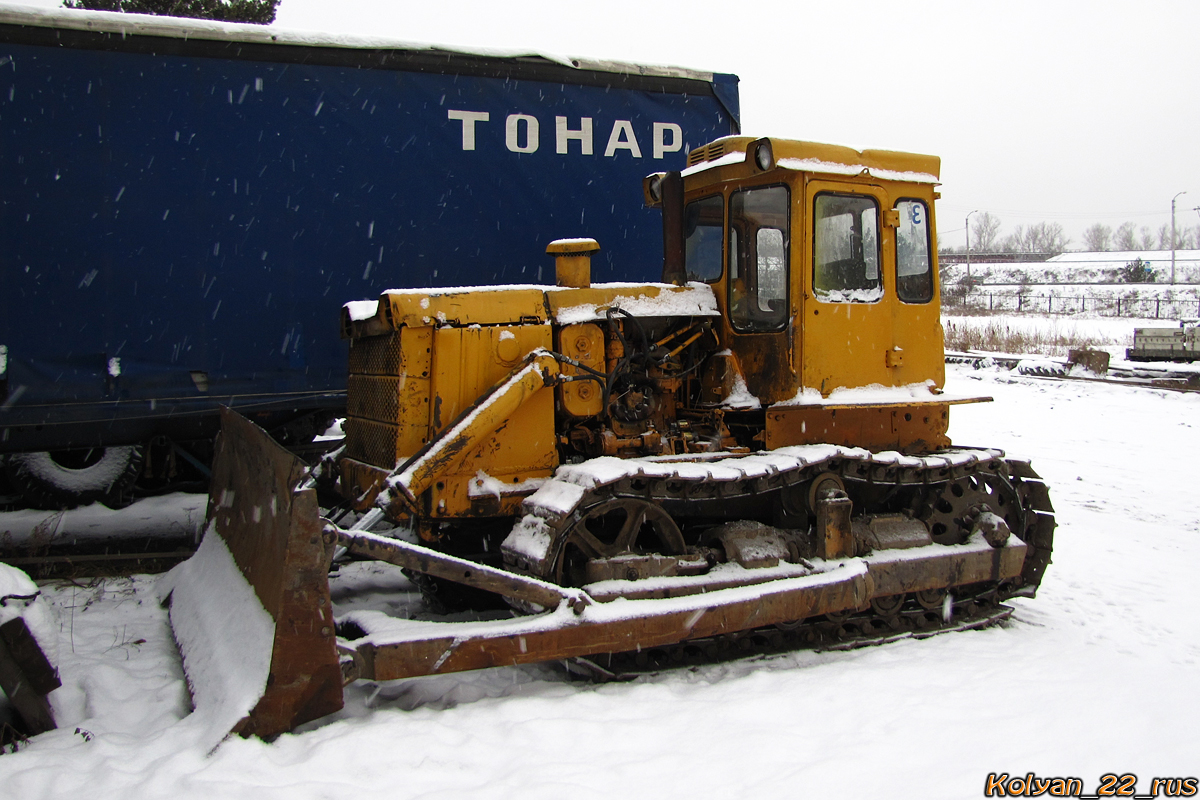 Бульдозер ДЗ-110 на базе трактора Т-130М(?). Алтайский край, Барнаул, шоссе Ленточный бор