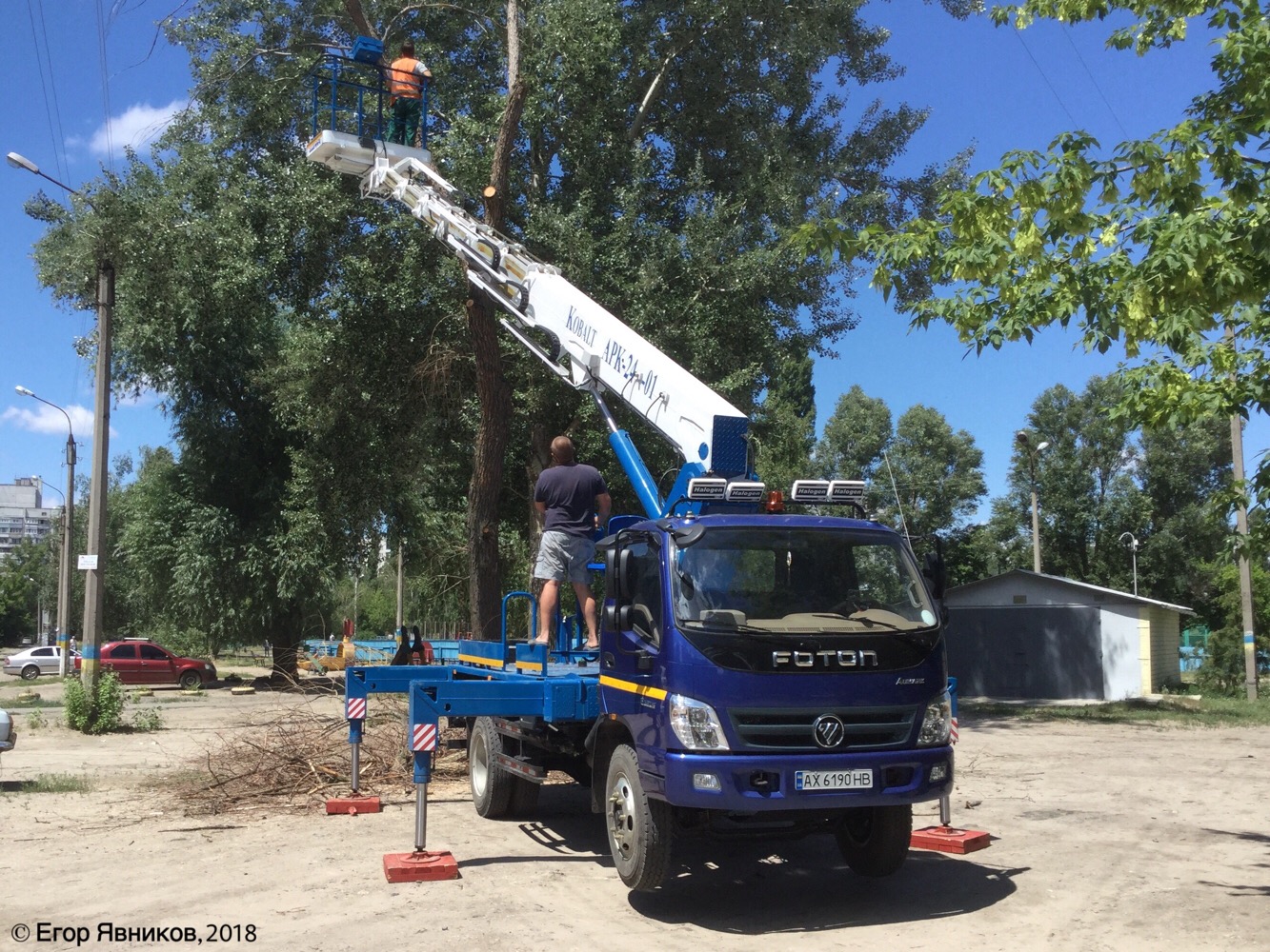 Автоподъёмник Kobalt APK-24-01 на базе Foton, #АХ6190НВ. Харьковская область, г. Харьков, улица Блюхера 