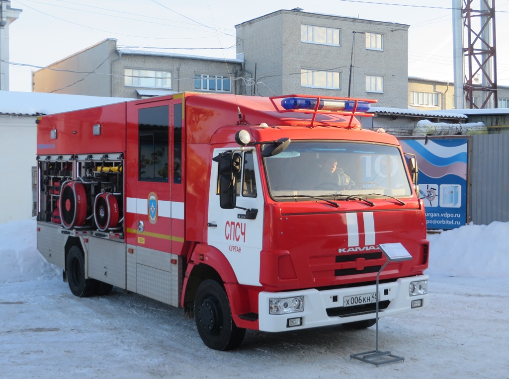 Пожарная автоцистерна СПАСА 6(4308) [282028] на шасси КамАЗ-4308 #Х 006 КН 45.  Курган, улица Куйбышева