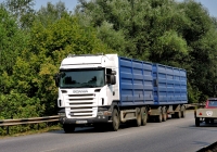 Бортовой грузовик Scania R420 #АА 0843 МО. Харьковская область, г. Чугуев, автотрасса М-03