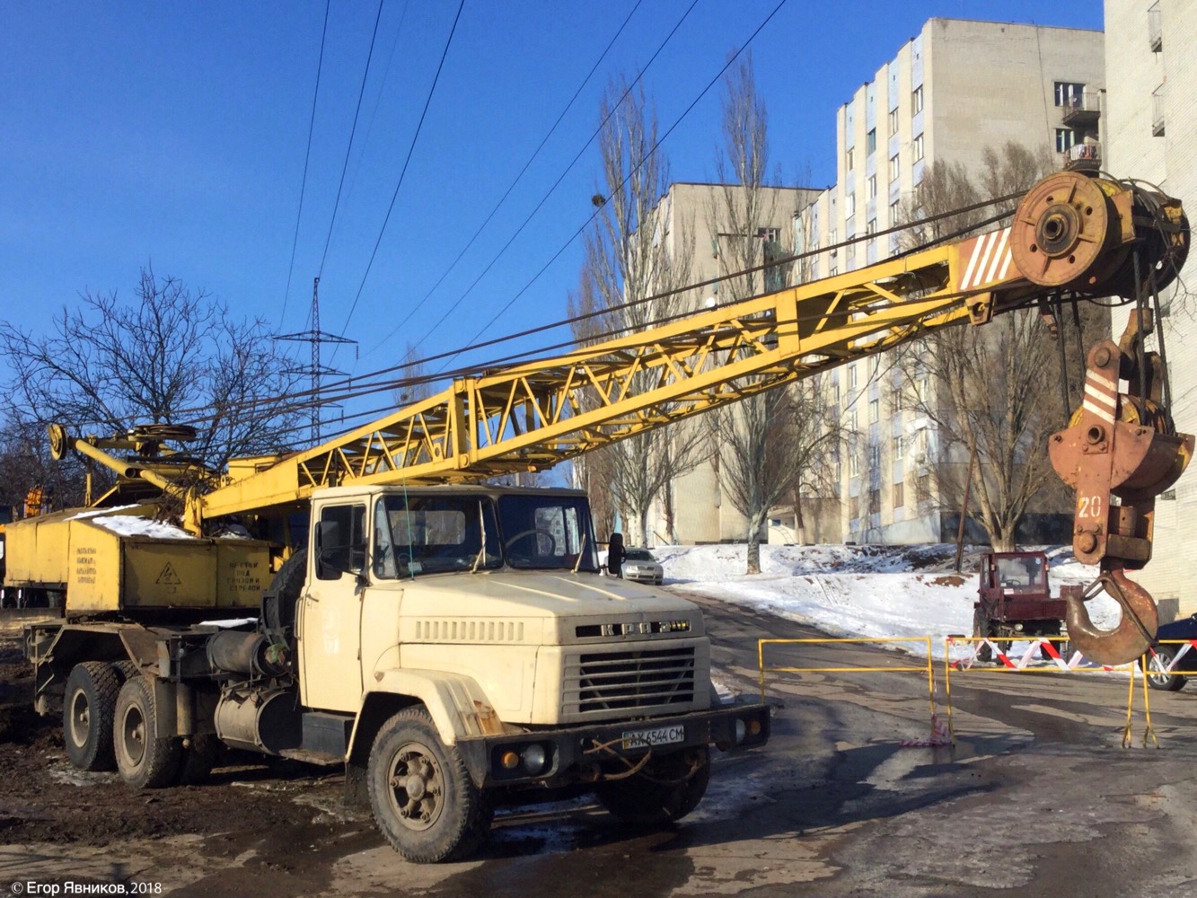 Автокран КС-4562 на шасси КрАЗ-250К, #АХ6544СМ. Харьковская область, г. Харьков, улица Благодатная