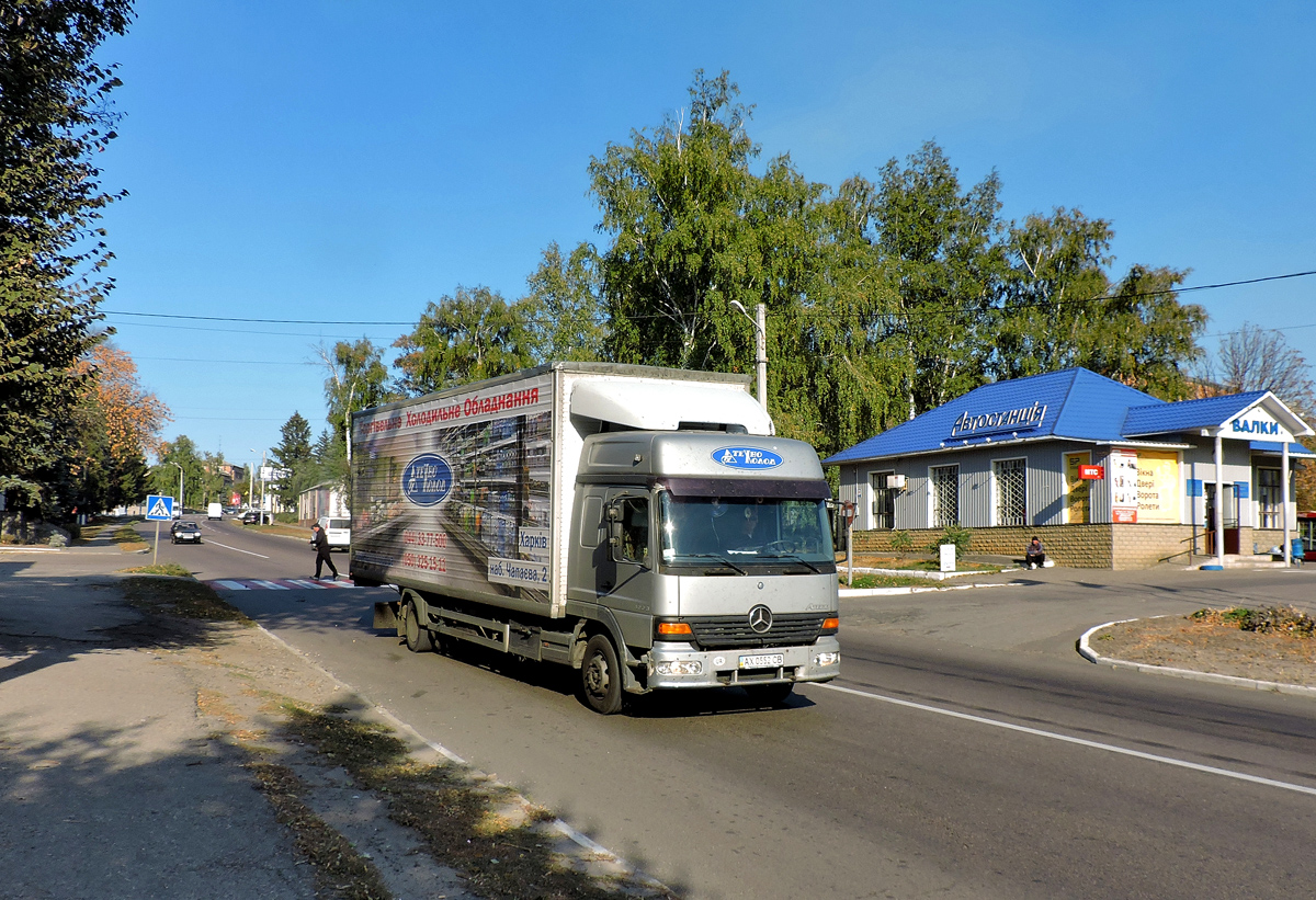 Изотермический фургон Mercedes-Benz 1223 Atego #АХ 0552 СВ. Харьковская область, г. Валки, проспект Героев Чернобыля