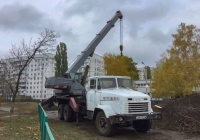 Автокран «Харьковских тепловых сетей» КС-3575А на шасси КрАЗ-250К, #268-15ХА. Харьковская область, г. Харьков, улица Академика Павлова