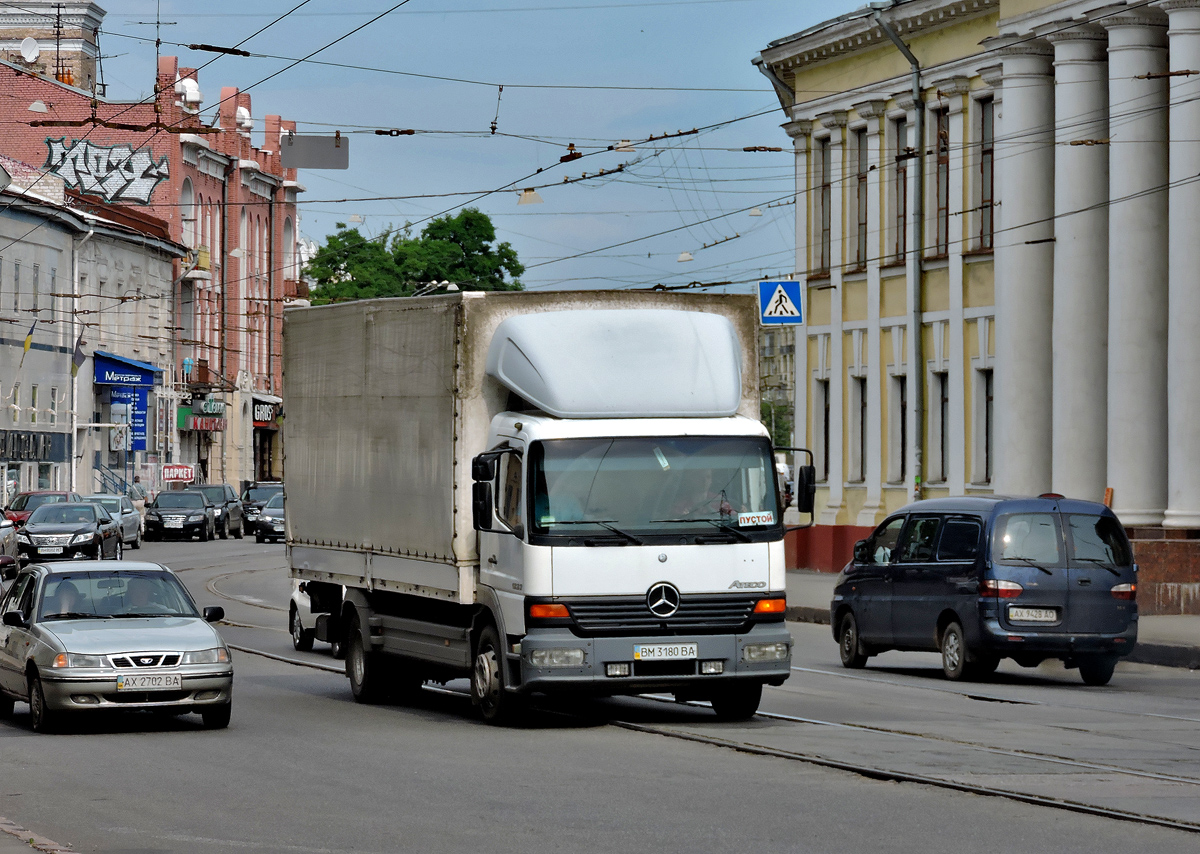 Бортовой грузовик  Mercedes-Benz Atego #ВМ 3180 ВА. Харьковская область, г. Харьков, Московский проспект