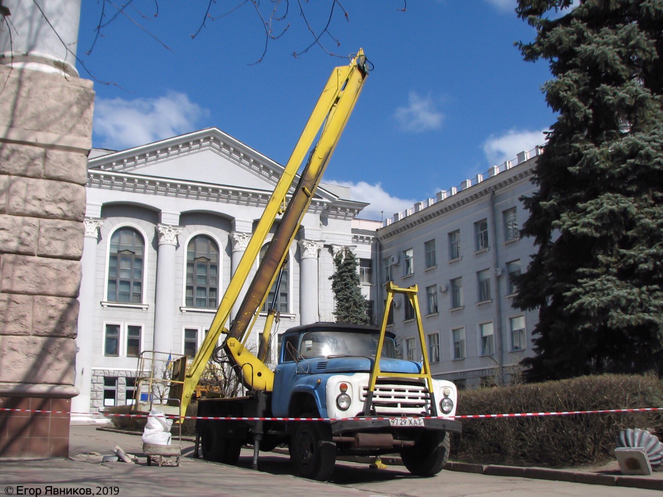 Автоподъёмник Р-183 на шасси ЗиЛ-431412, #9729ХАТ. Харьковская область, г. Харьков, улица Серповая