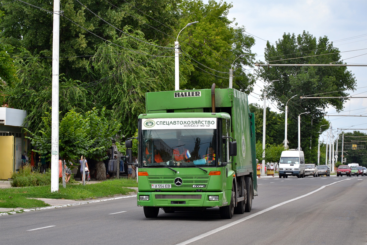 Мусоровоз Haller на шасси Mercedes-Benz Econic #А 554 ЕВ. Приднестровье, Бендеры, улица Суворова