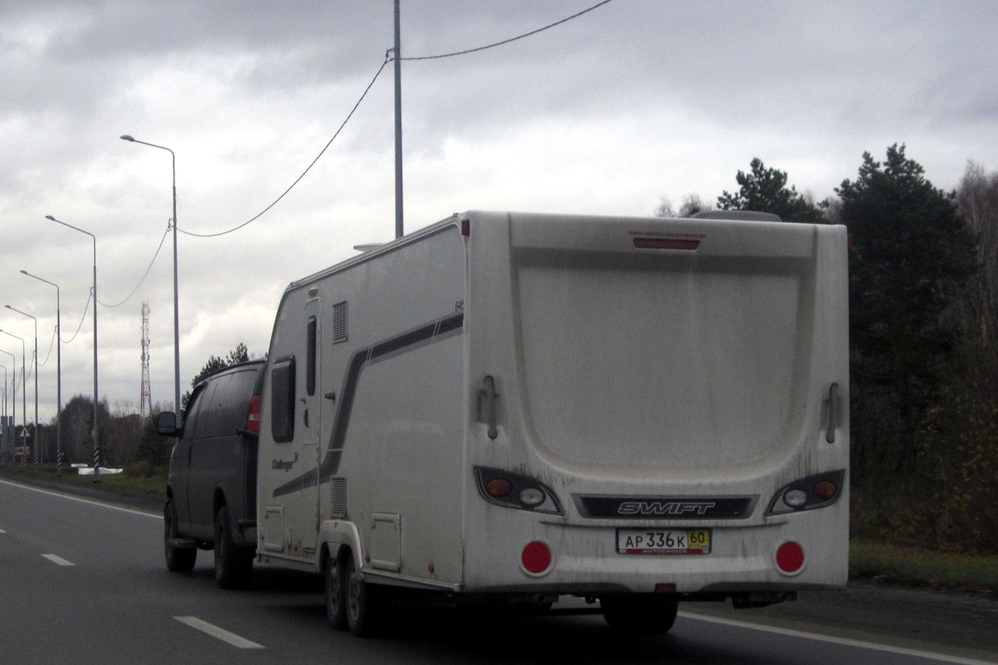 Прицеп Swift #АР 336 К 60 в составе автопоезда. Свердловская область, ФАД 1Р-351 "Екатеринбург-Тюмень", Тюменский район 