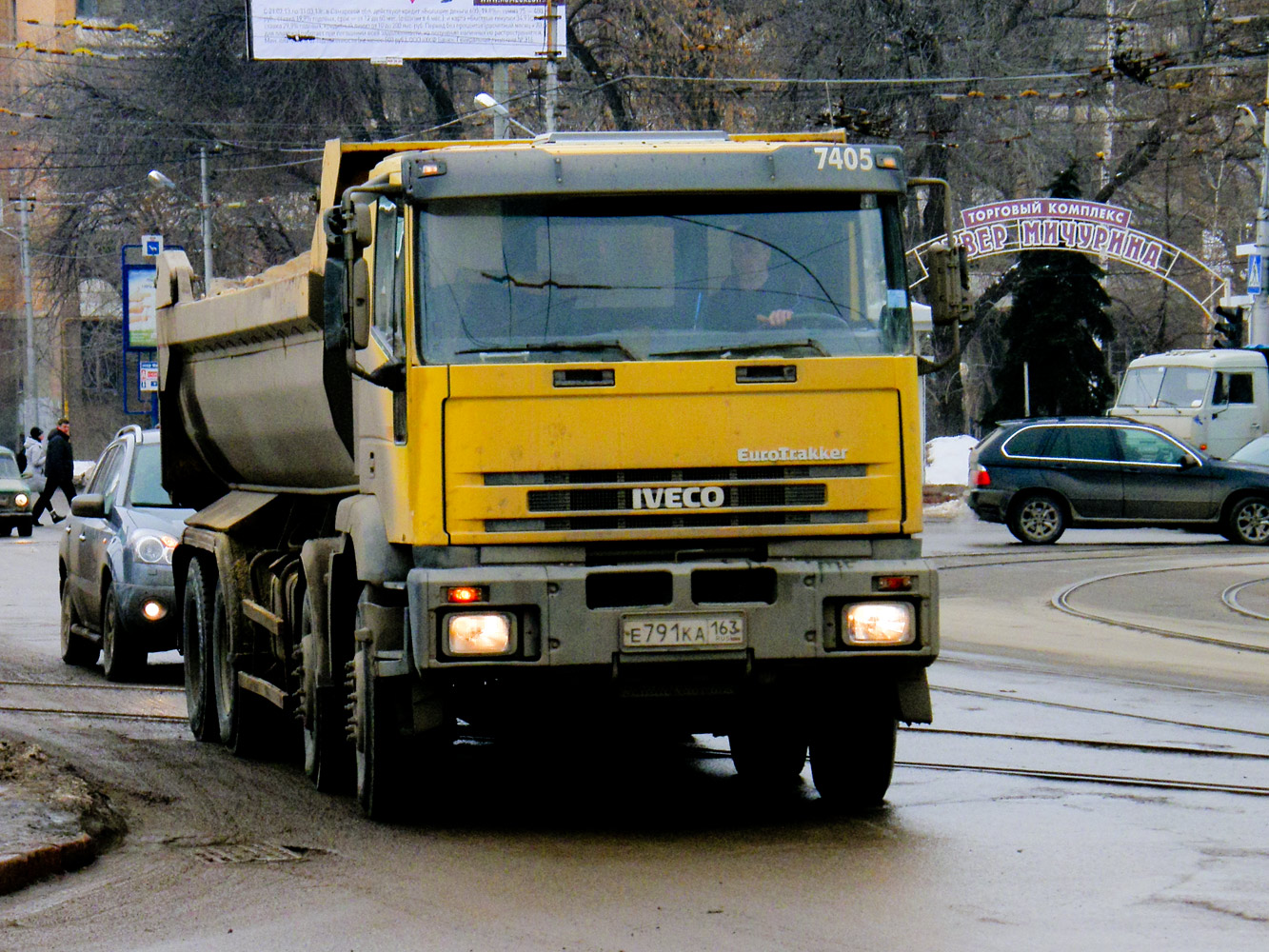 Iveco EuroTrakker #Е 791 КА 163. Самара, улица Мичурина