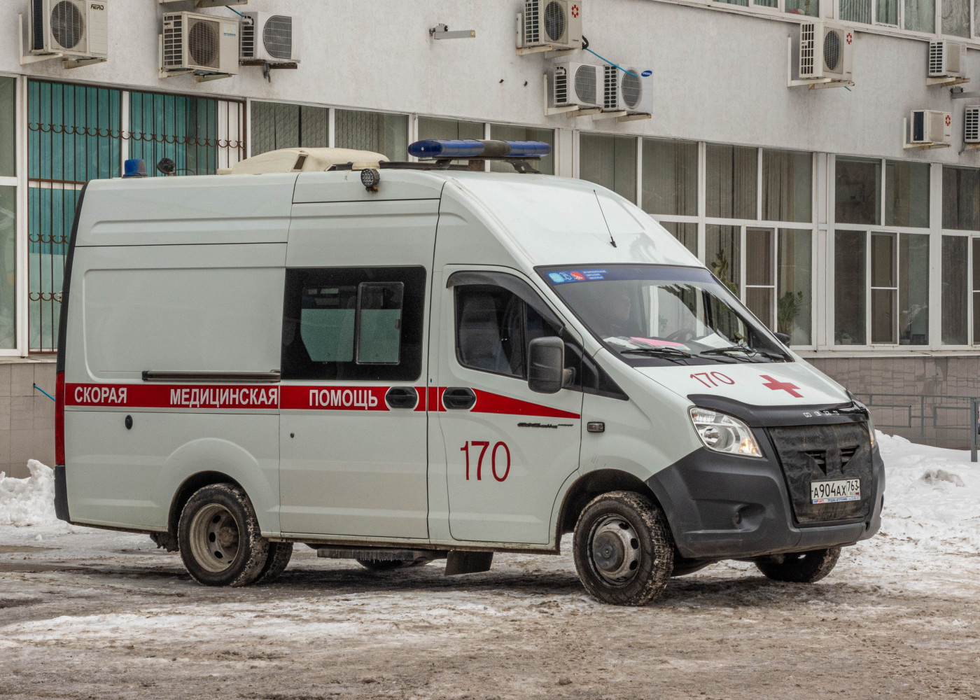 автомобиль скорой помощи на базе ГАЗель Next ГАЗ-A31R22 #А904АХ763. г. Самара, пл. Памяти