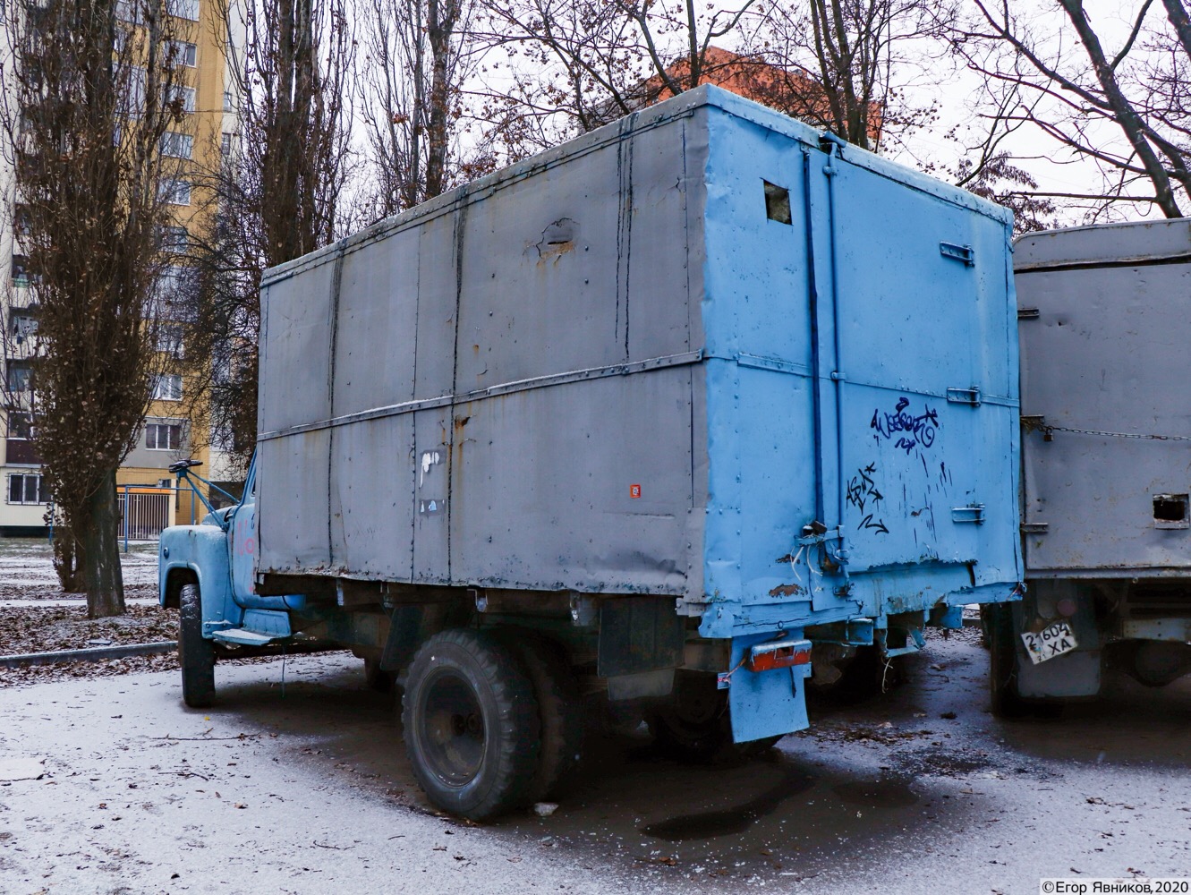 Фургон ГЗСА-3702 на шасси ГАЗ-53 (предположительно) . Харьковская область, г. Харьков, Власовский переулок