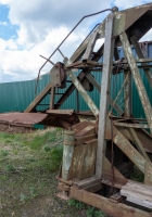 полуприцеп-панелевоз постройки 1989 года. Самарская обл., с. Рождествено, набережная воложки