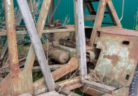 полуприцеп-панелевоз постройки 1989 года. Самарская обл., с. Рождествено, набережная воложки