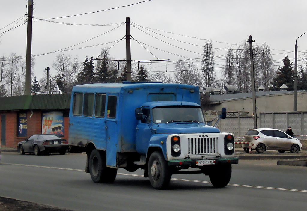 Вахтовый автобус ТС-3966 на шасси ГАЗ-53-12  #419-17 ХА. Харьковская область, г. Харьков, Салтовское шоссе