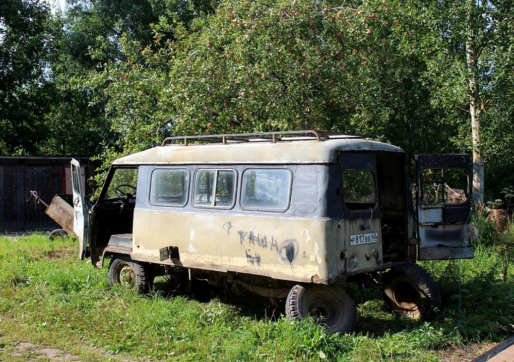 Микроавтобус Псковавто АПВ-У-01 #Р 817 ВВ 60. Псковская область, Великолукский район, Костюжино
