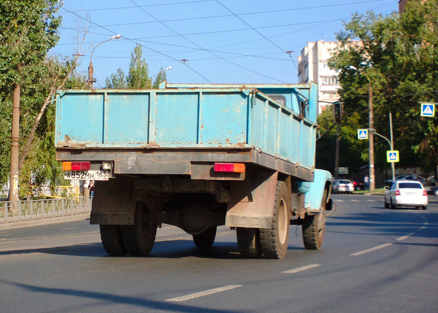 Самосвал САЗ на шасси ГАЗ-3307 #А852МН163. Самара, Партизанская улица