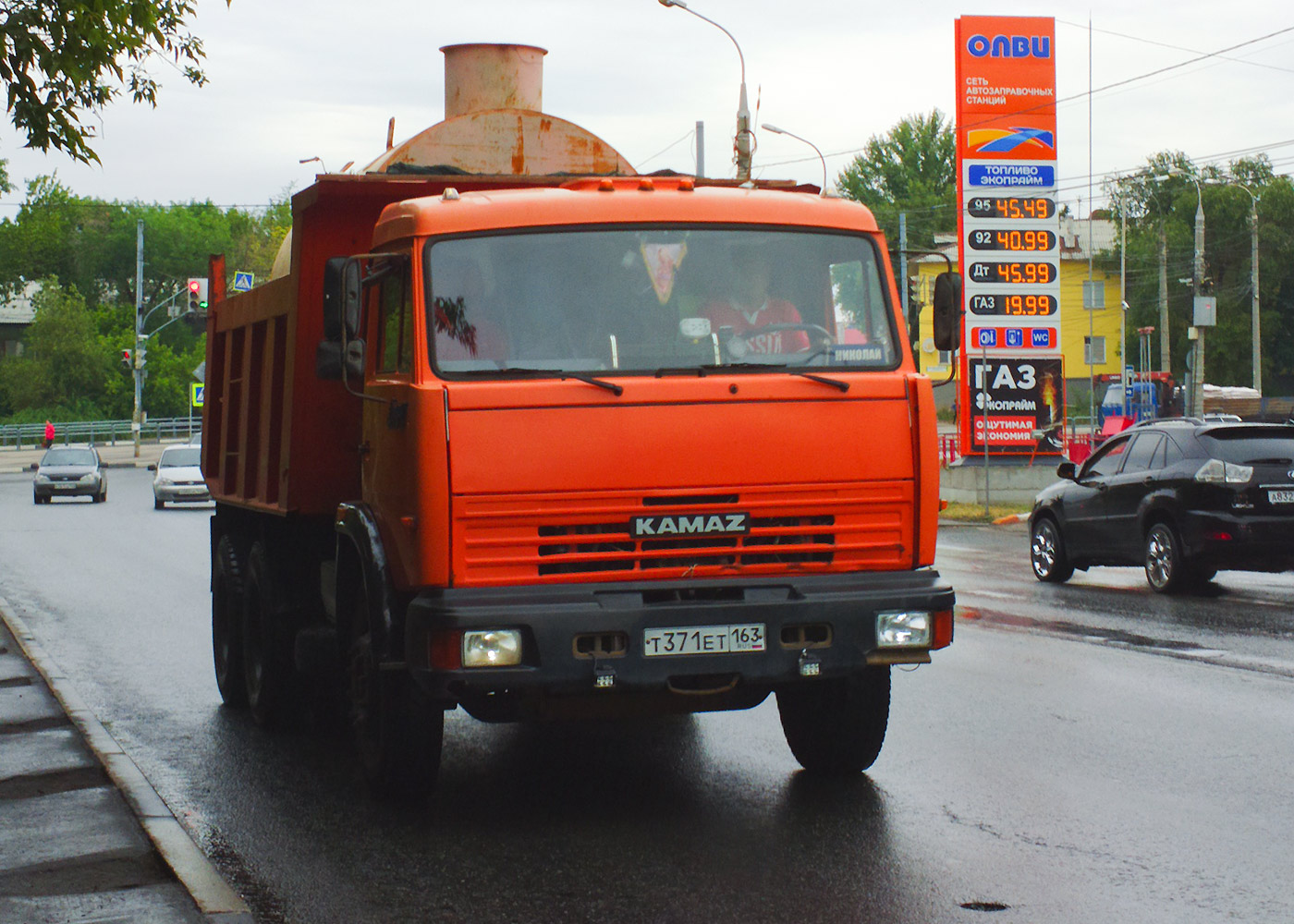 Самосвал КамАЗ-65115 #Т371ЕТ163. г. Самара, улица Авроры
