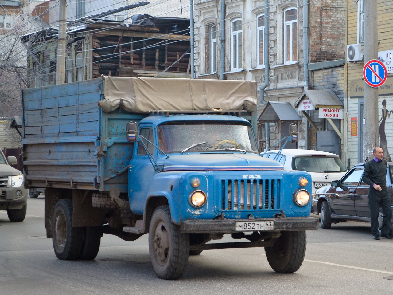 Самосвал ГАЗ-САЗ-3507 на шасси ГАЗ-53-12 #М852ТН63. г. Самара, Некрасовская улица
