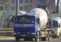 Автобетоносмеситель на шасси КамАЗ-65115 #Х743ОС163. г. Самара, Московское шоссе