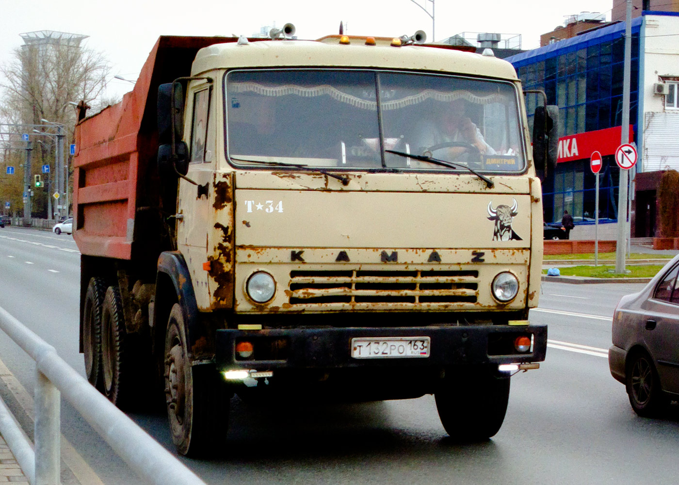 КамАЗ-55111 #Т132РО163. Самара, Московское шоссе